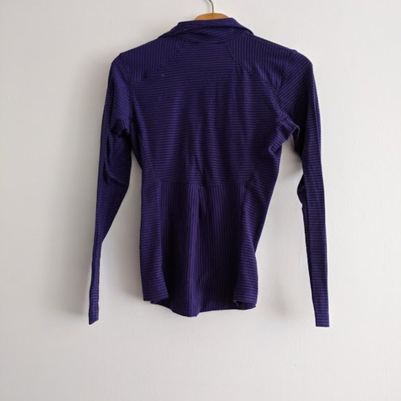 Columbia Purple/Black Striped Half-Zip Pullover S - Picture 7 of 9